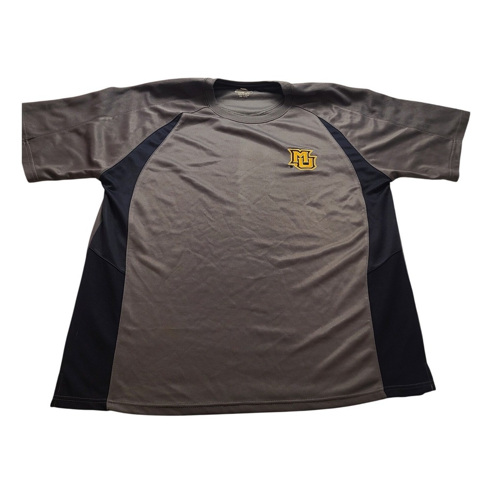 Colosseum Marquette Golden‎ Eagles Mens XL Performance Short Sleeve Shirt Gray